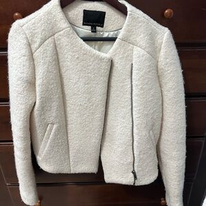 Banana Republic Women's Off-White Teddy Jacket